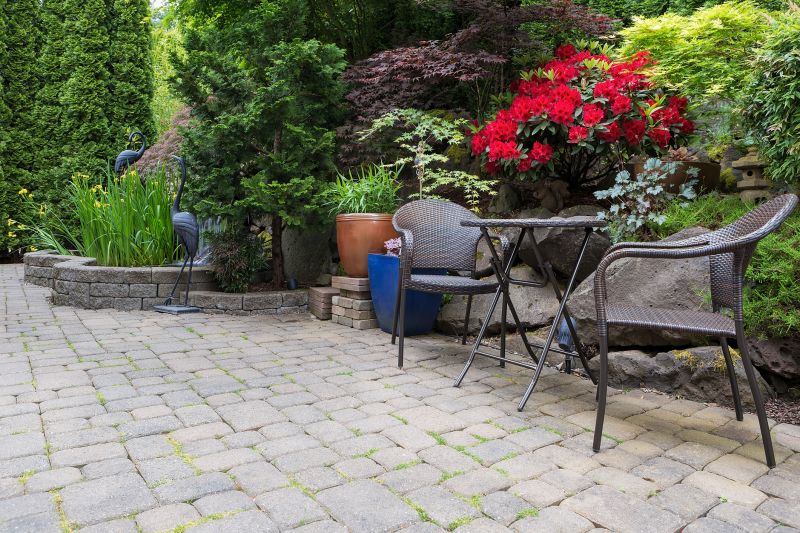 Paved Patio in Spring